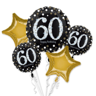 60 Års Fødselsdags Ballon Buket