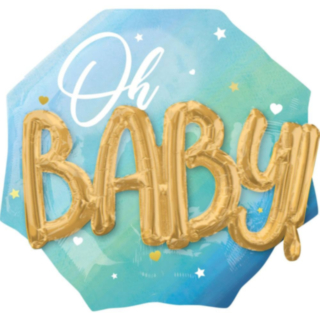 Oh Baby Folieballon Lyseblå