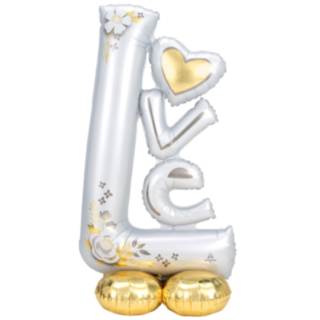 Love Mega Folieballon Hvid