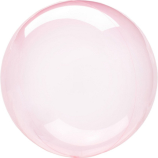 Transparent Rund Ballon Pink
