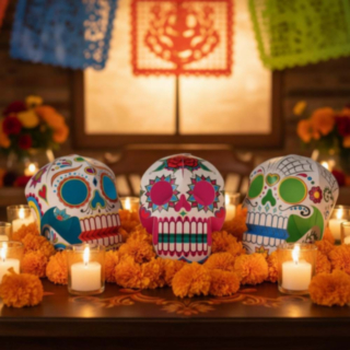 Day Of The Dead Sugar Skull Dekorationer