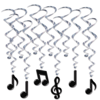 Musiknoder Swirls Sort