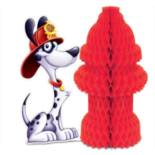 Brandhane & Brandmandshund Centerpieces