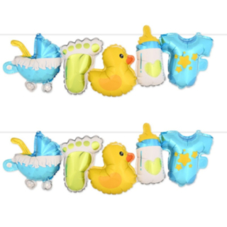 Babyshower Folieballonguirlande Blå