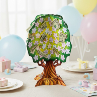Babyshower Pengetræ Centerpiece