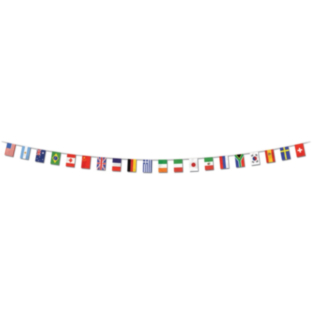 Internationalt Flag Banner