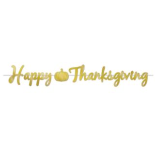 Happy Thanksgiving Guirlande Guld