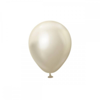 Premium Mini Latexballoner Chrome White Gold