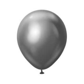 Premium Mellemstore Latexballoner Chrome Space Grey