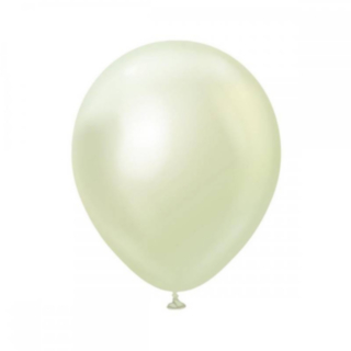 Premium Mellemstore Latexballoner Chrome Green Gold