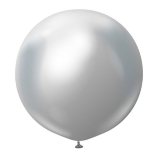 Premium Kæmpe Latexballoner Chrome Sølv