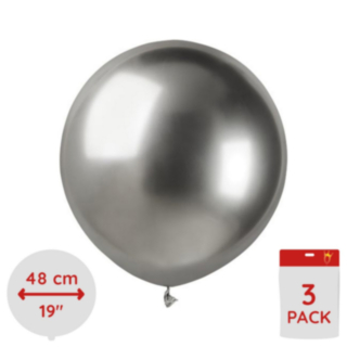 Krom Premium Latexballoner Sølv