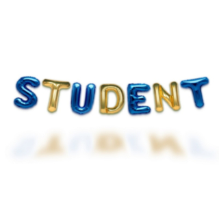 Student Ballonguirlande Bl&aring;/Guld