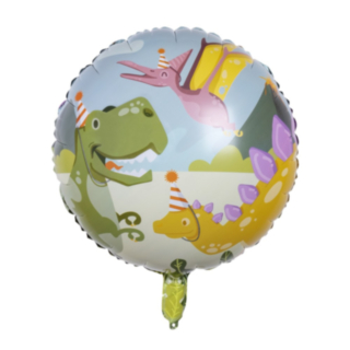 Rund Dino Party Folieballon