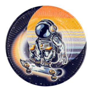 Astronaut Skater Paptallerkener