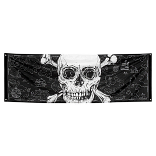 Pirat Dødningehoved Banner Mellem
