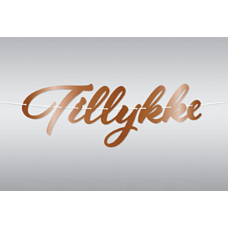 Guirlande Tillykke Kobber