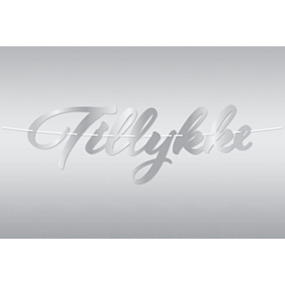 Guirlande Tillykke Sølv
