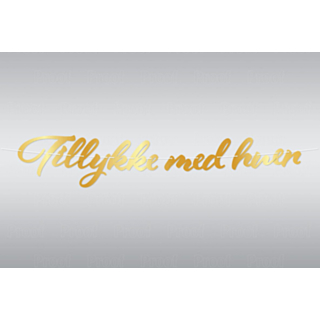Guirlande Tillykke Med Huen Guld