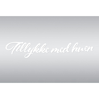 Guirlande Tillykke Med Huen Hvid