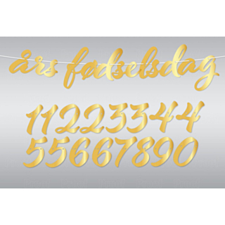 Guirlande Fødselsdag DIY Guld