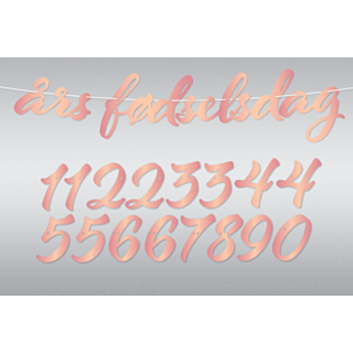 Guirlande Fødselsdag DIY Pink