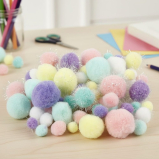 DIY Glitter Pom Pommer Multifarvet