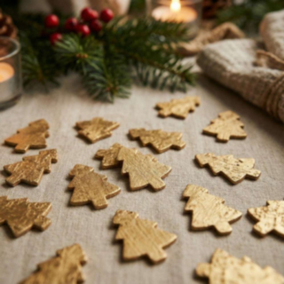 Juletræ Trækonfetti Guld