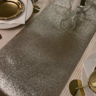 Glitter Premium Bordløber Platin
