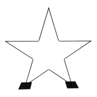 Dekorationsstjerne Metal Sort