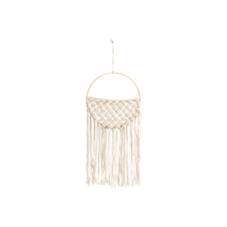 Bomuld Macrame Vægophæng Hvid