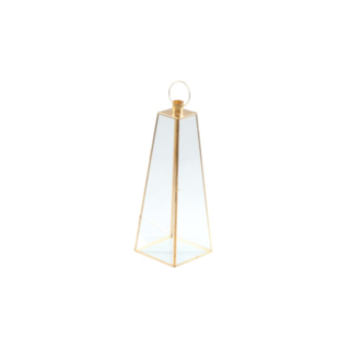 Pyramide Lanterne Glas Guld