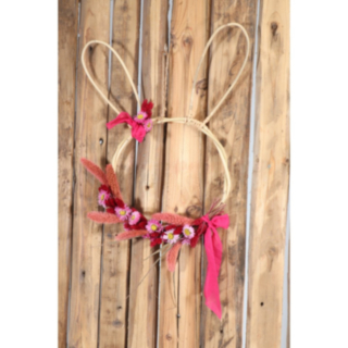 Kanin Dekorationsring Rattan Natur
