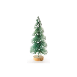 Snedækket Juletræ På Træfod