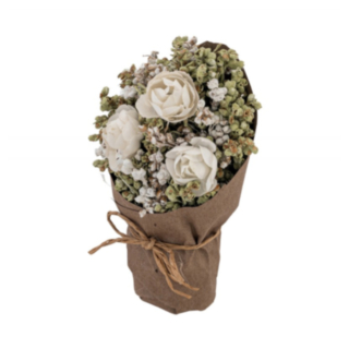 Kunstig Rosebuket Hvid