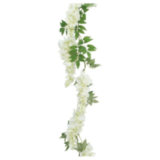 Kunstig Wisteriaguirlande Hvid