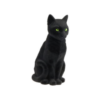 Velour Halloween Kat Figur