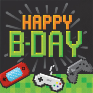 Gaming Party Happy B-day Servietter