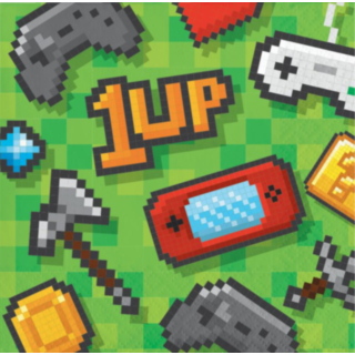 Gaming Party 1Up Servietter