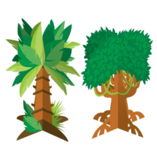 Jungle 3D Borddekorationer