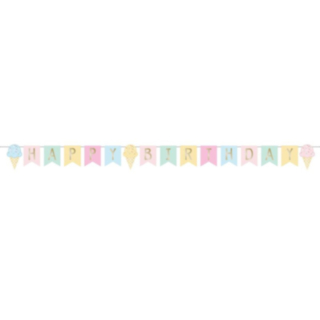 Pastel Mix Happy Birthday Banner