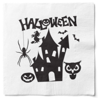 Halloween Servietter Hjemsøgt Hus