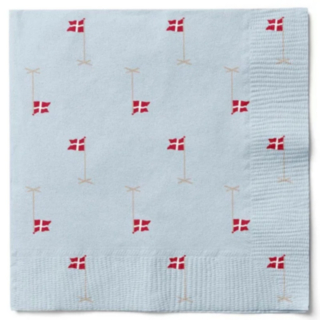 Dannebrog Flag Servietter Blå