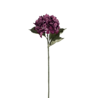 Kunstig Hortensia Blomst Mørk Lilla