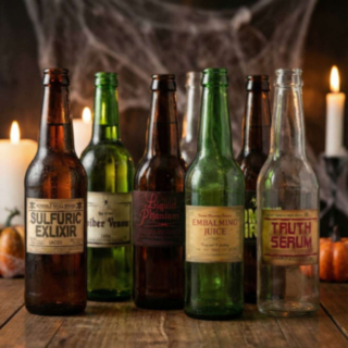 Halloween Flaskeetiketter
