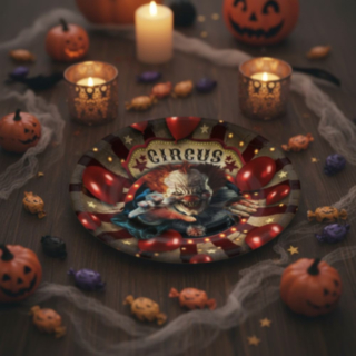 Halloween Cirkus Paptallerkener