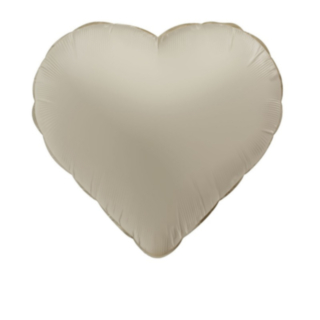 Hjerte Folieballon Creme Latte