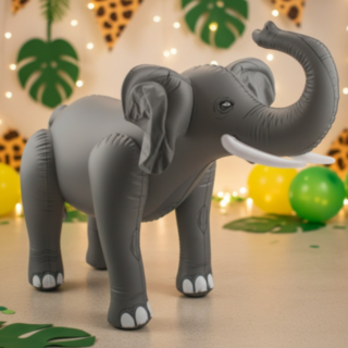 Oppustelig Elefant Grå