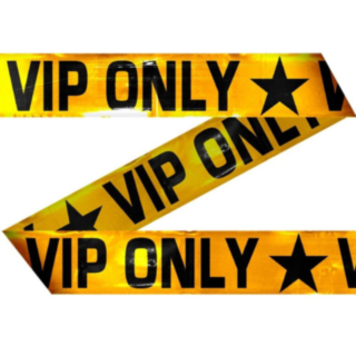 VIP Only Afspærringsbånd Gul/Guld