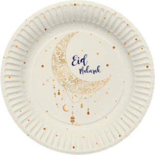 Eid Mubarak Måne Paptallerkener